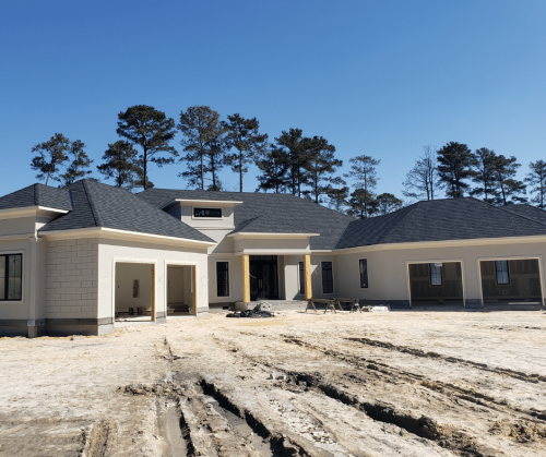 Sands Roofing, new construction with dark gray shingles, Columbia, SC